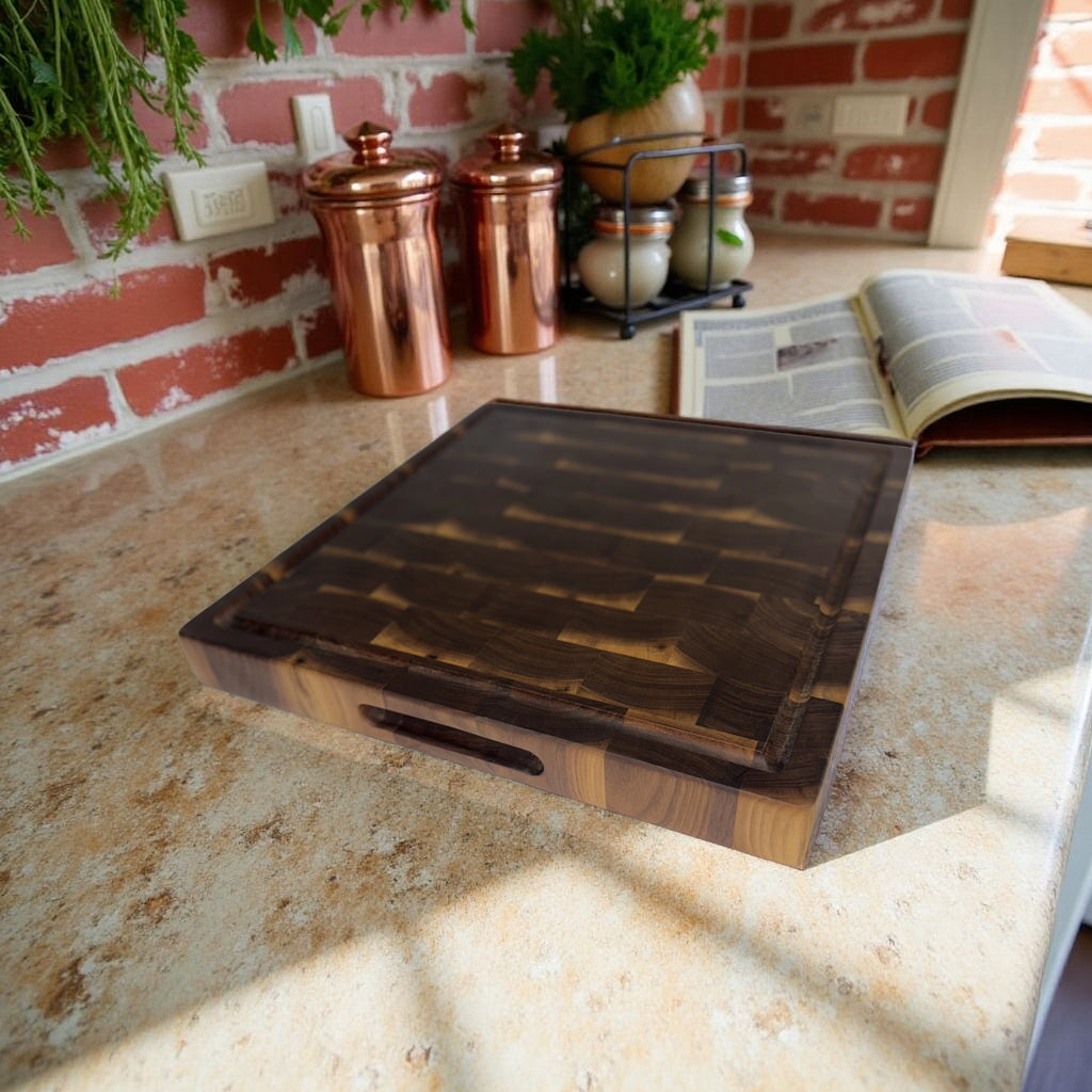 Walnut Canvas End Grain Cutting Board
