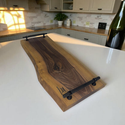 live edge walnut charcuterie board - 0001